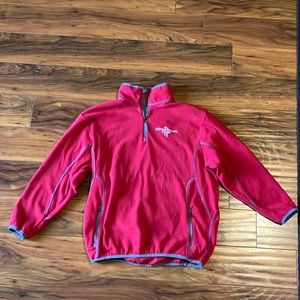 Kids Red Houston Rockets Quarter Zip Jacket size XL